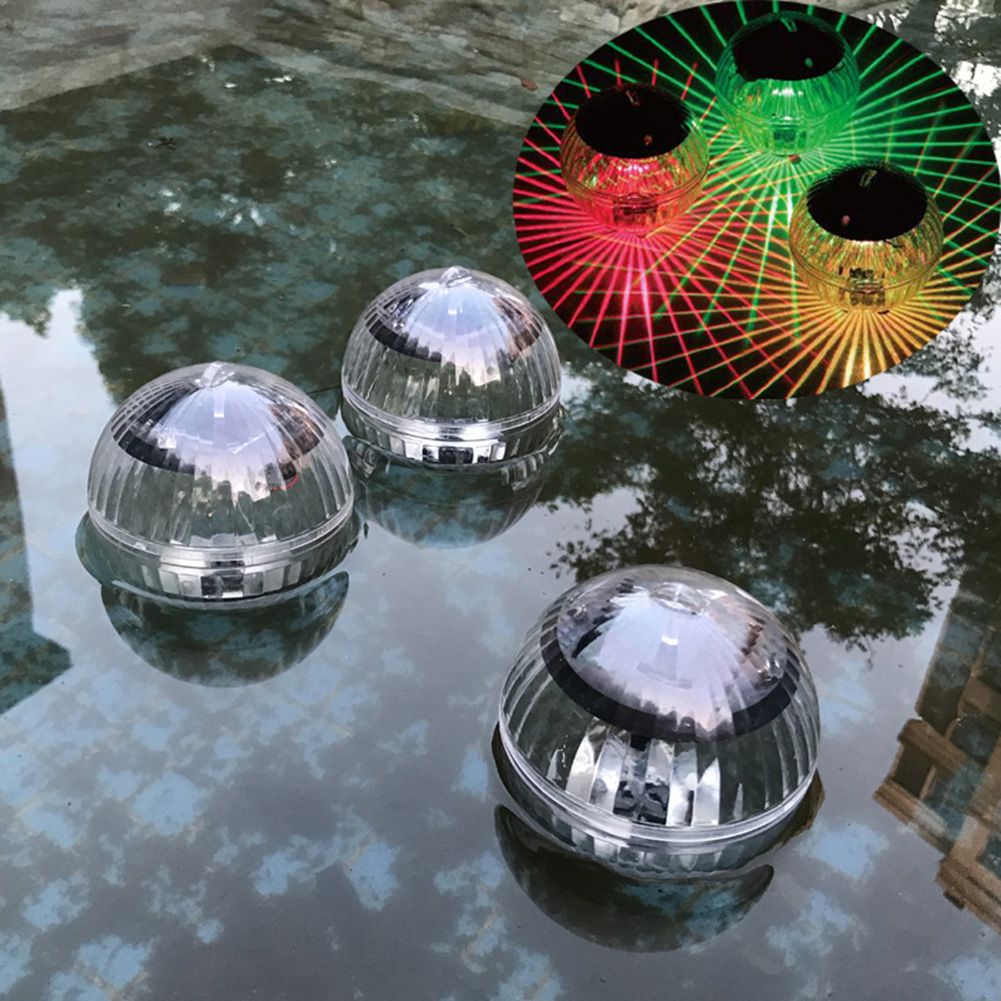 Solar Floating Underwater LED Color Changing Light Swimming Pool Outdoor Garden