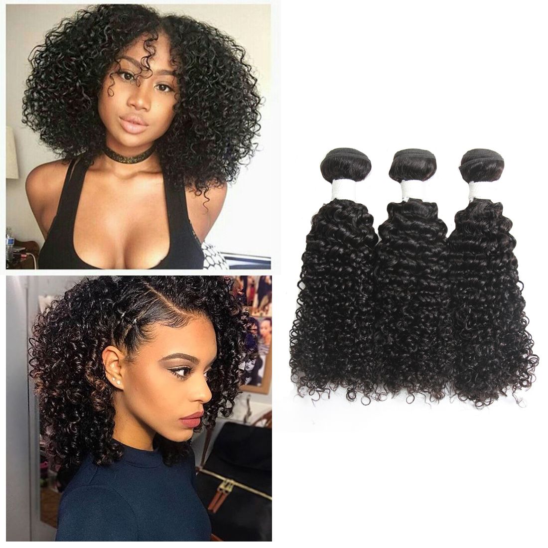 Dressmaker Malaysian Hair Kinky Curly Can Buy 3 Bundles Hair