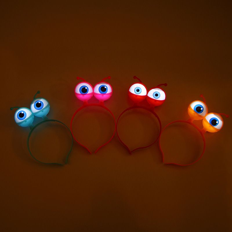 LED Alien Eyes Light Up Headband Flashing Horn Halloween Party Headwear Gift UK