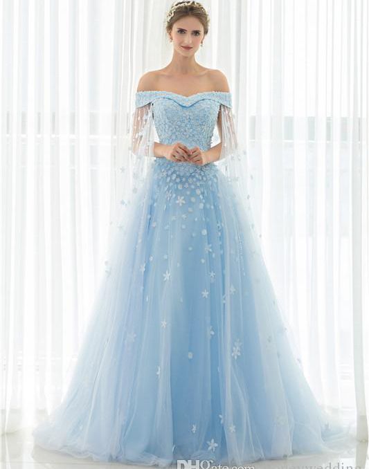 baby blue wedding gowns