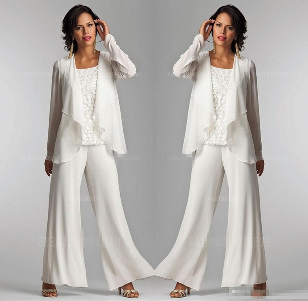 plus size all white pants suit
