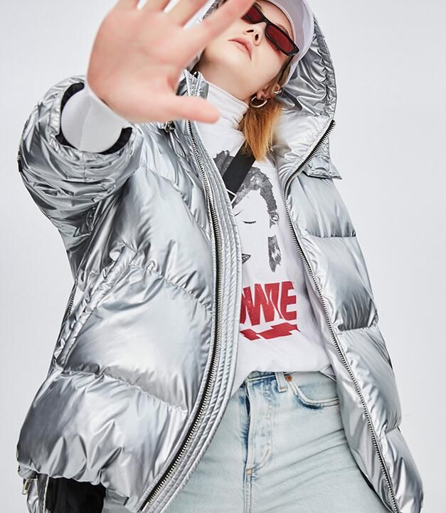 Compra Chaqueta De Plumón Para Mujer Hot INS JAZZEVAR De Color Plateado  Brillante Con Pato Blanco Gruesas Chaquetas De Nieve Antibancadas Abrigos  Para Mujer Barato | Entrega Rápida Y Calidad | Es.Dhgate