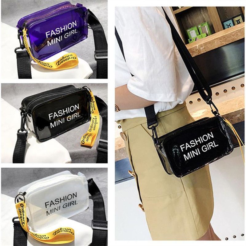 transparent jelly shoulder bag