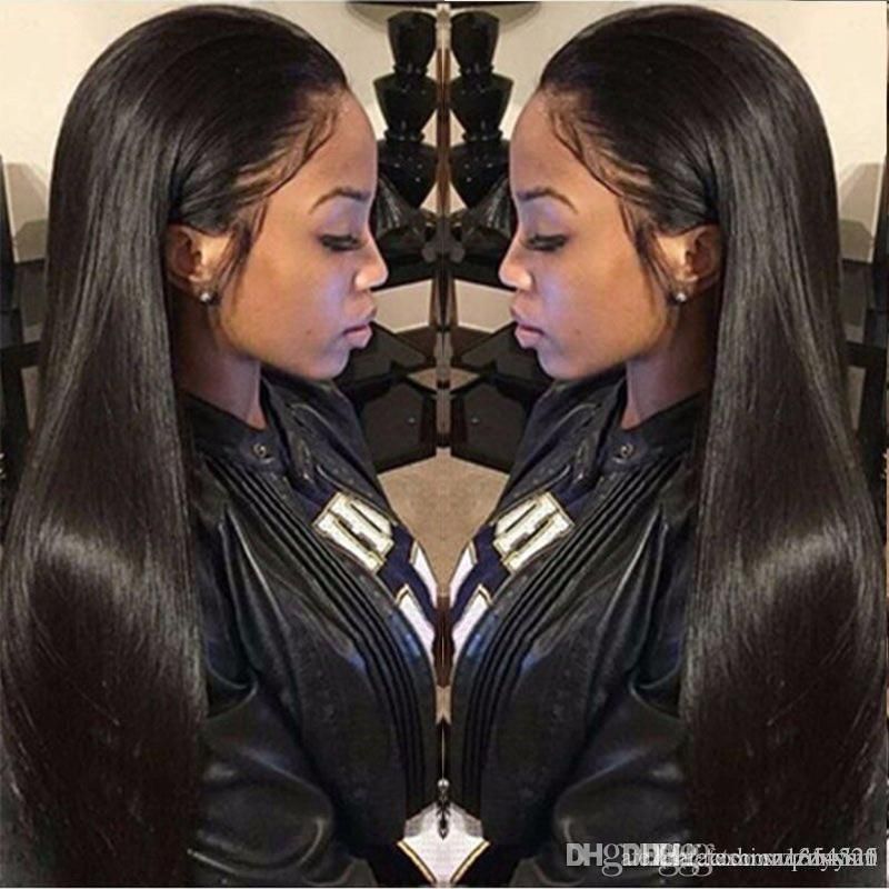 Long Straight Hair Natural Hairstyle Seamless Lace Front Hair Full