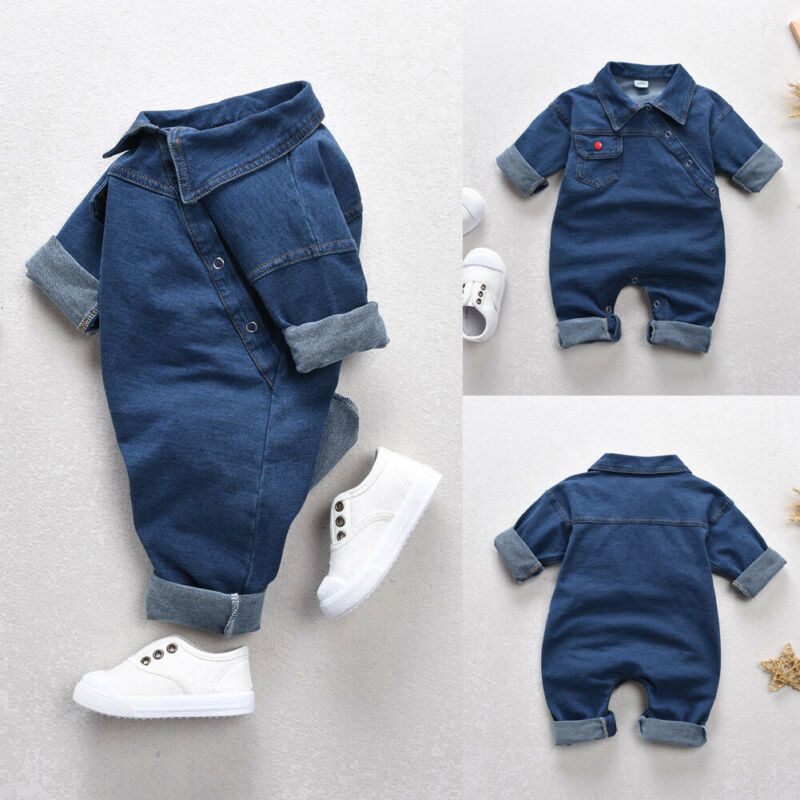 baby girl denim romper