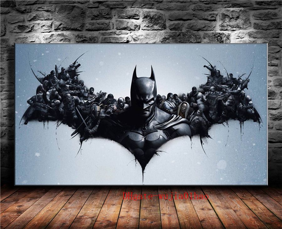 Batman, Pintura de la lona Sala de estar Decoración del hogar Moderno Arte  Mural Pintura al