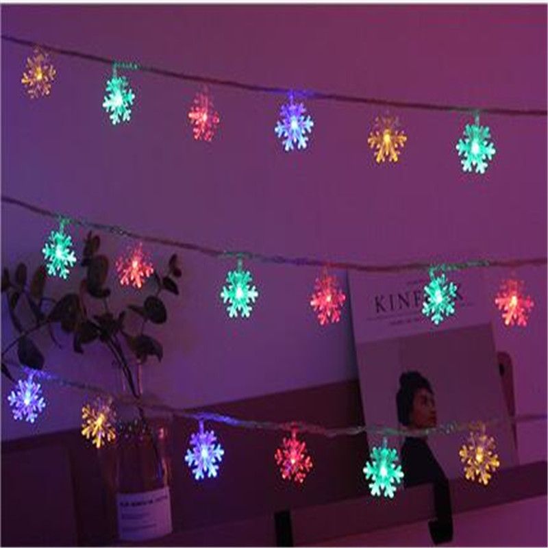 Colored Snowflakes Led Small Colored Flashing Lights String Lights Star Lights Christmas Snowflake Decorations Room Bedroom Star Light Find Christmas