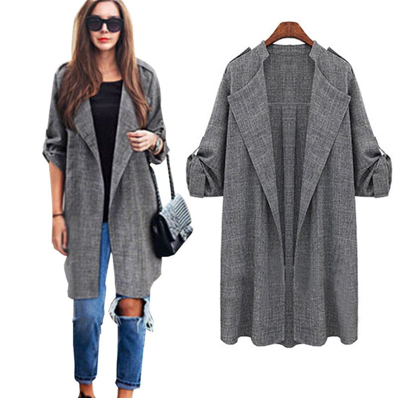 long open front coat