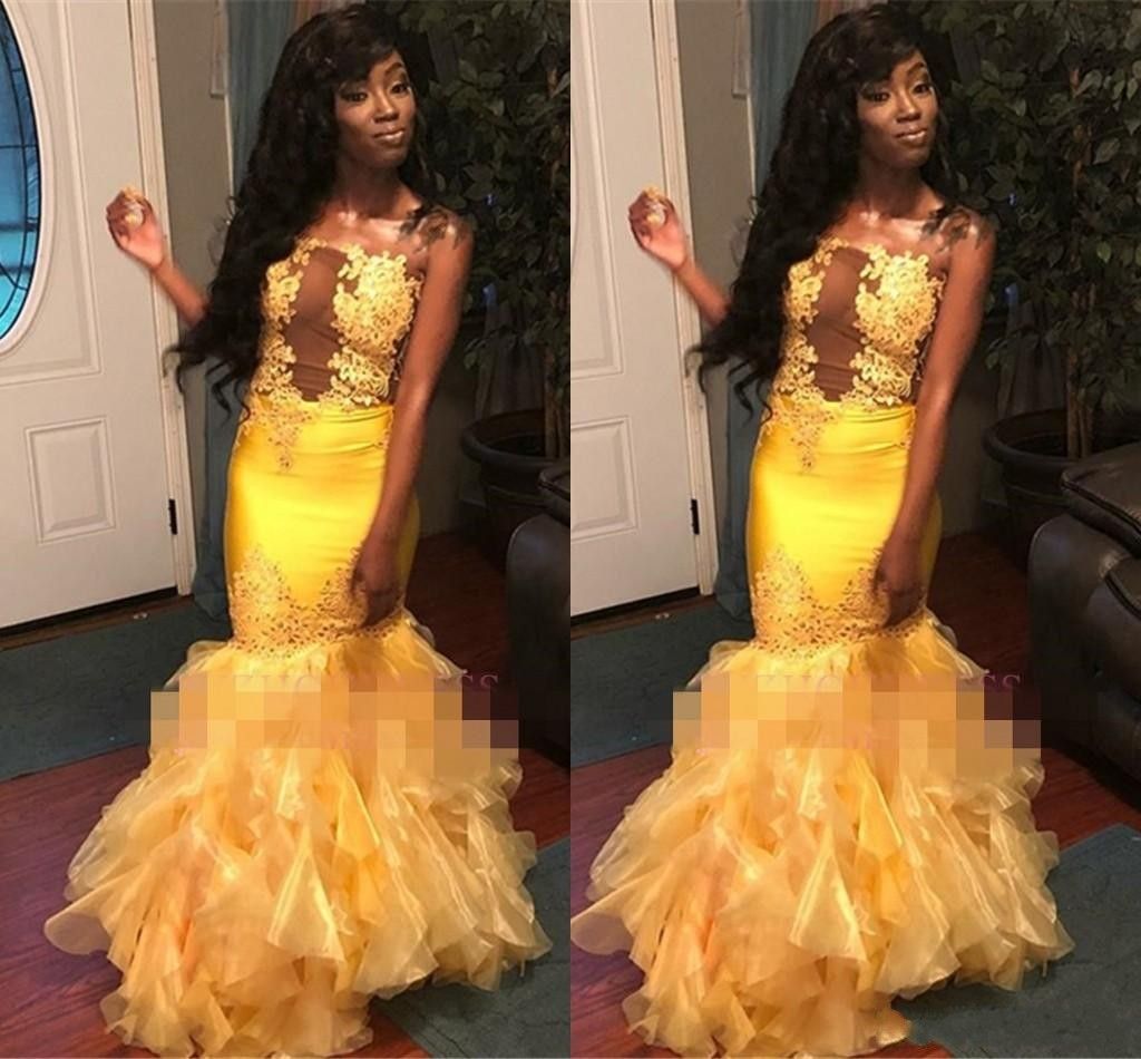 yellow spring formal dresses