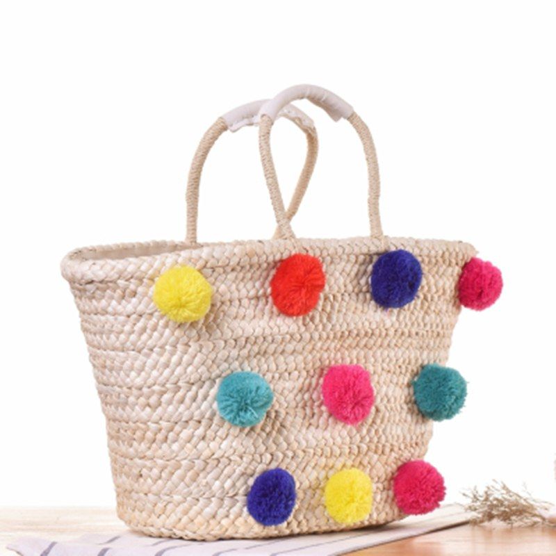 pom pom beach bag