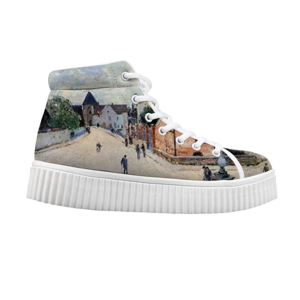 white high top tennis shoes