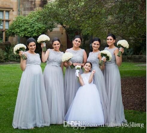 grey maternity bridesmaid dress