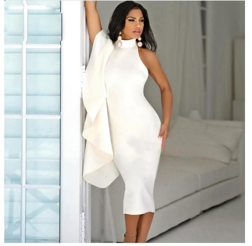 white form fitting dress