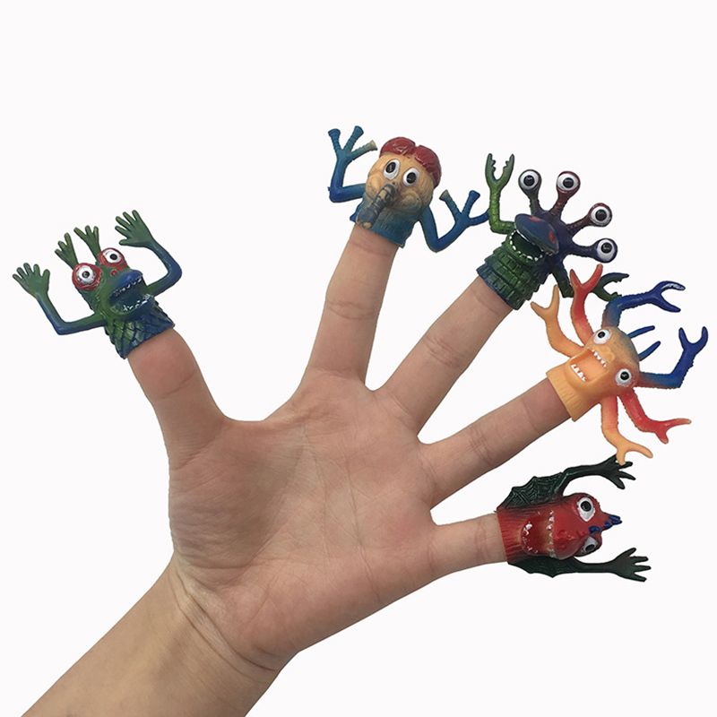 plastic monster finger puppets