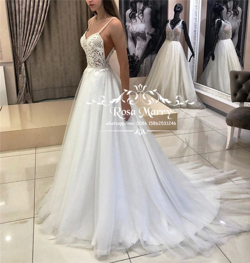 Discount Modest Plus Size Country Beach Wedding Dresses 2020 A