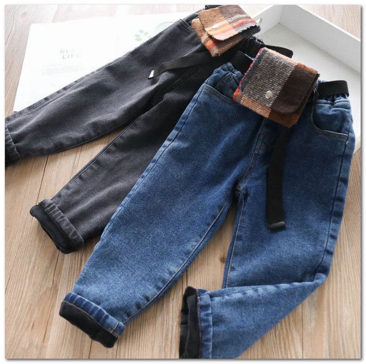 Compra Pantalones Vaqueros De Mujer Ropa Para Niñas De La Tela Escocesa  Bolsillos Pantalones Casuales Caen Los Niños De Invierno De Terciopelo  Espesar Caliente Pantalones De Mezclilla Niñas De Vaquero Ocasional  Pantalones