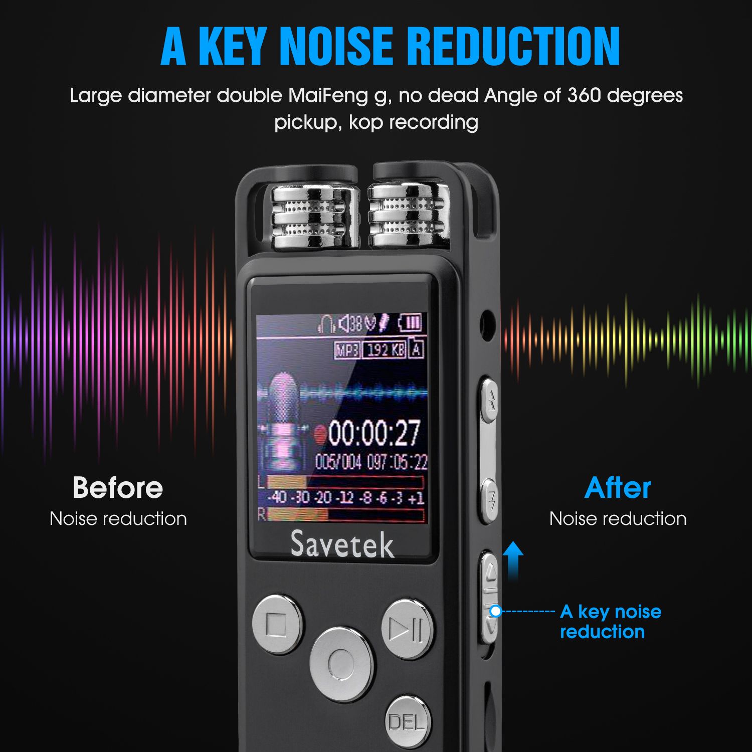 Details about   8GB/16GB LCD Activated Digital Voice Recorder Audio Recorder