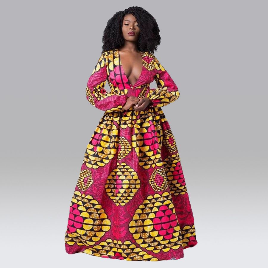 long sleeve ankara dresses