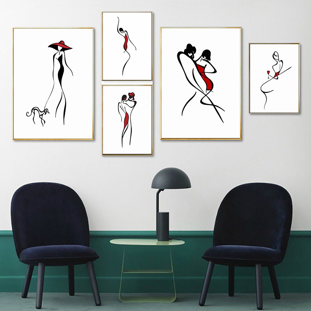 2020 Abstract Geometry Dancing Wall Art Poster Canvas Painting Live Paintings Canvas Pictures For Living Room Bar Decoration Painting From Goodcomfortable 3 31 Dhgate Com