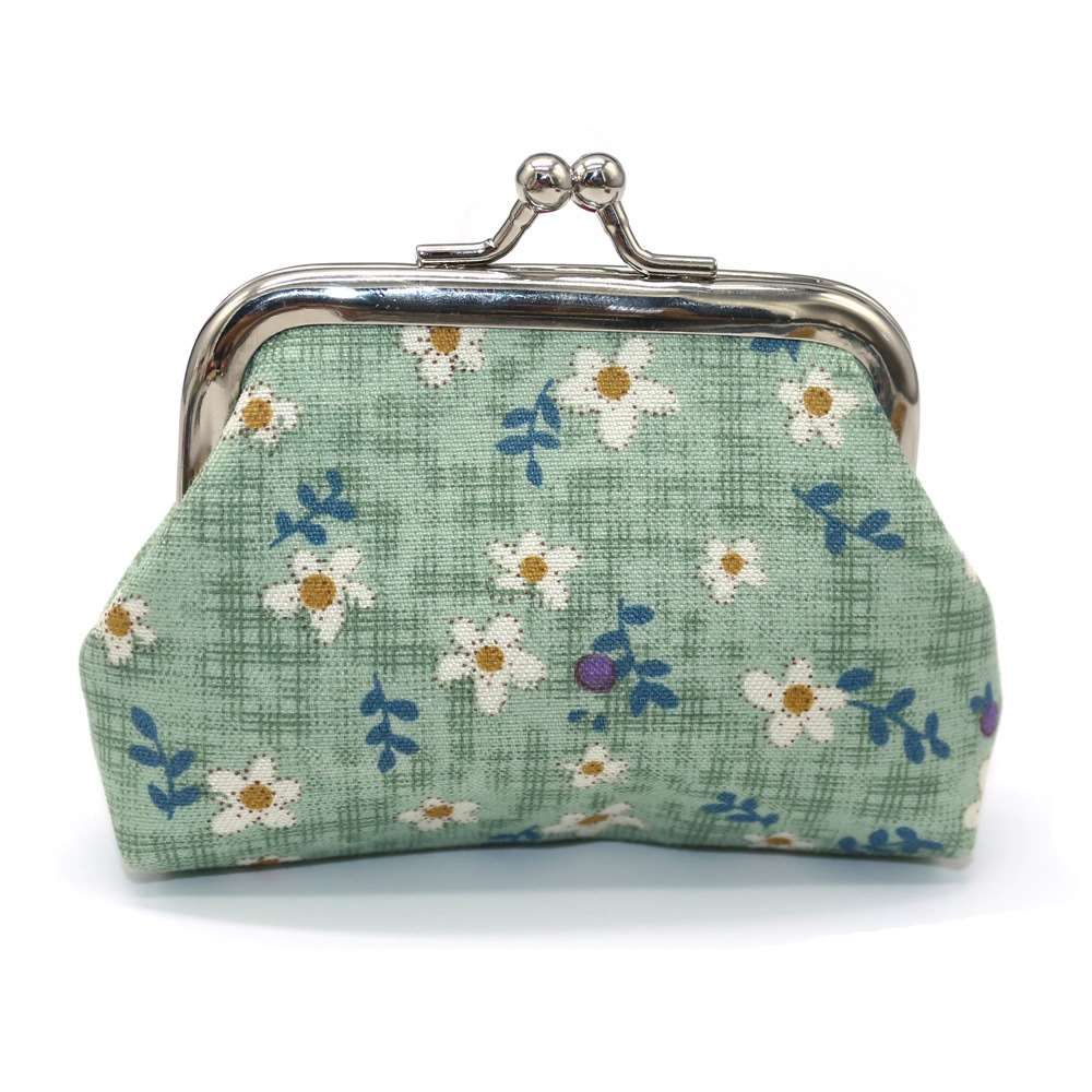 Taluosi Vintage Women Flower Embroidery Kiss Lock Coin Purse Long Wallet  Clutch Bag 