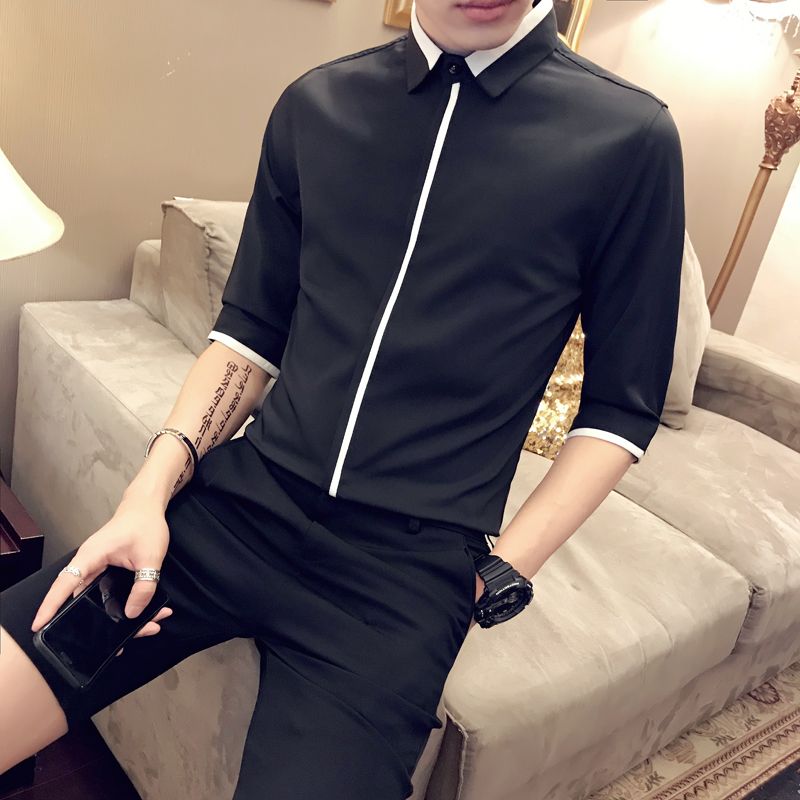 2020 Formal Streetwear Social Blouse Men Clothes High Quality Mens