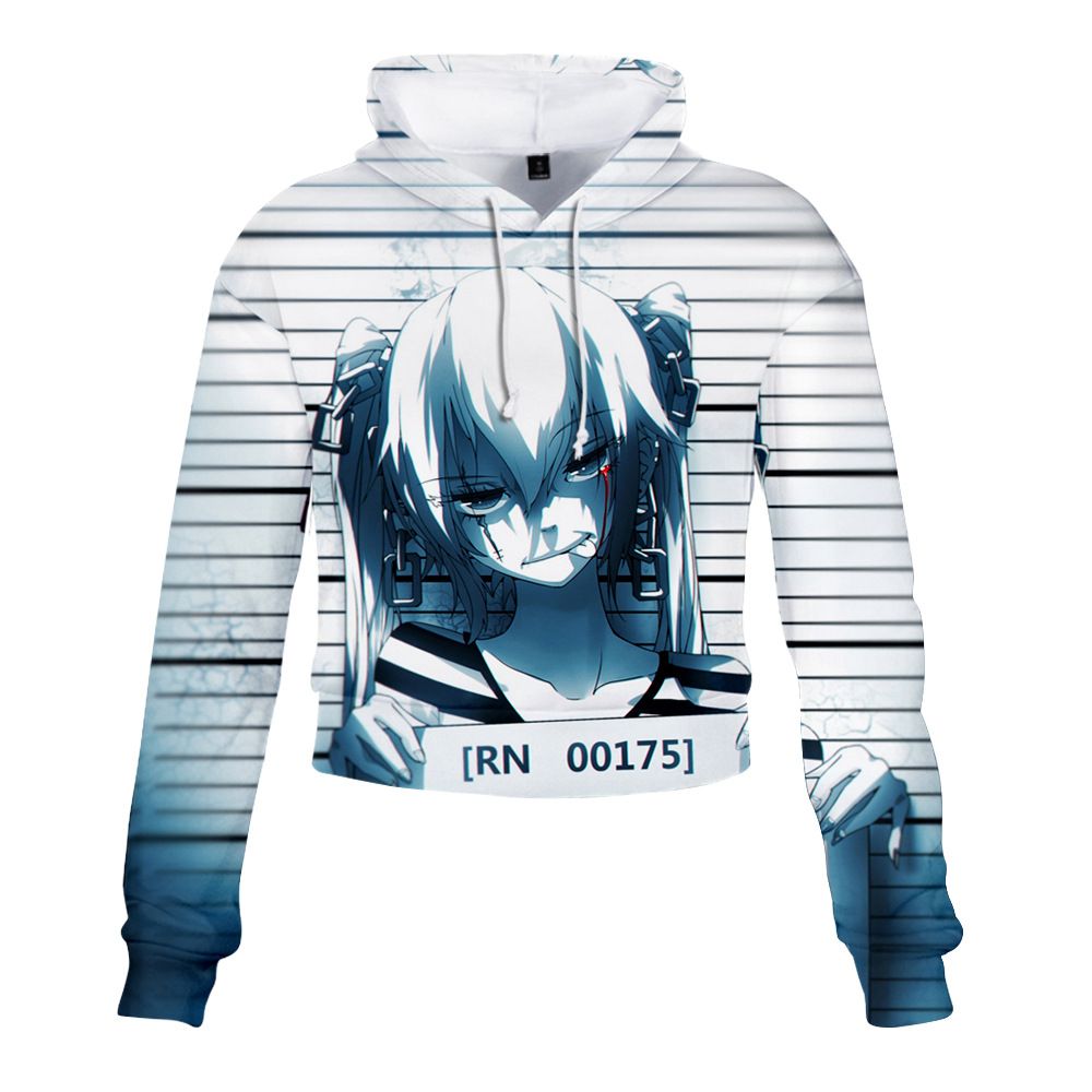 Anime VOCALOID Hatsune Miku Crop Top Hoodie Women Girls Cropped Sweatshirts Long Sleeve Pullover Streetwear Teens Tops Cosplay Anime VOCALOID Hatsune Miku Crop Top Hoodie Women Girls Cropped Sweatshirts Long Sleeve Pullover Streetwear Teens Tops Cosplay