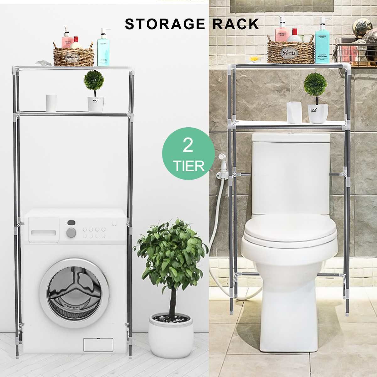 compre sobre el estante de acero inoxidable inodoro gabinete estanterias cocina lavadora rack bano ahorrador del espacio del estante del sostenedor