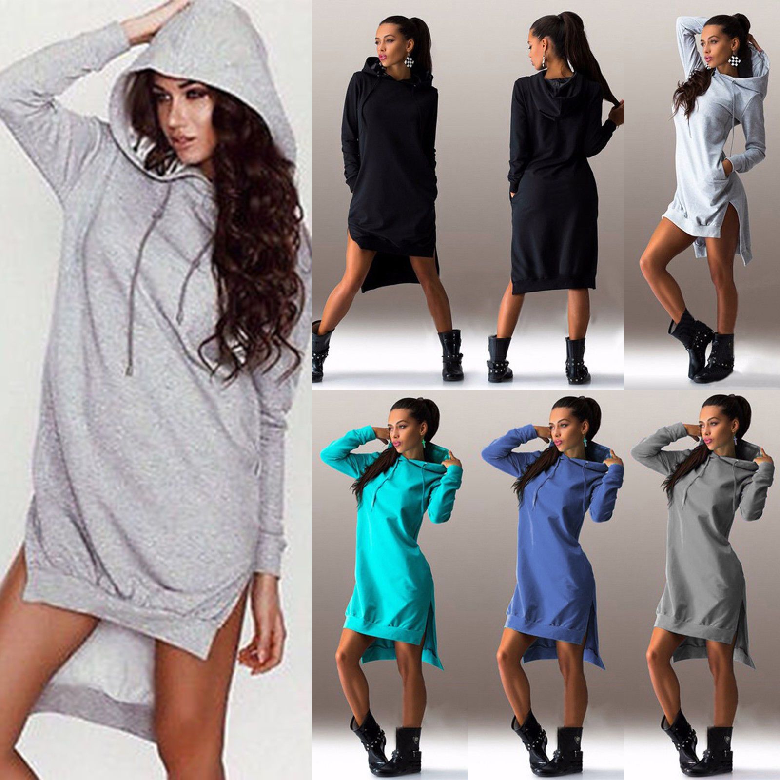 plus size hooded sweatshirt dress