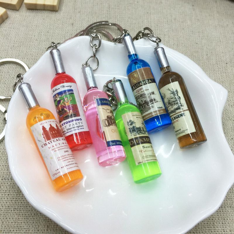 bottle corkscrew Hand made girls night out keyring with 3 charms glass
