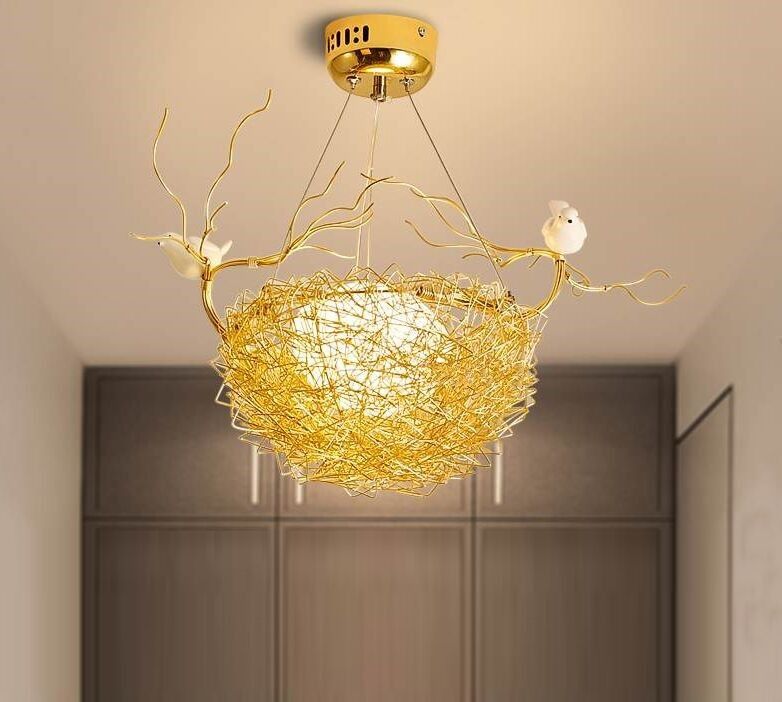 Nordic Lamp Birds Nest Pendant Lights Fixtures Personality Dining Room