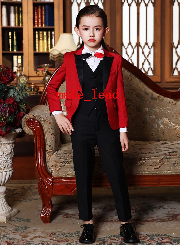 Grosshandel 2019 Billig Jungen Smoking Schone Madchen Abendessen Anzuge Jungen Formale Anzuge Smoking Fur Kinder Smoking Jacke Pants Tie Weste A03 Von Male Lead 48 35 Auf De Dhgate Com Dhgate