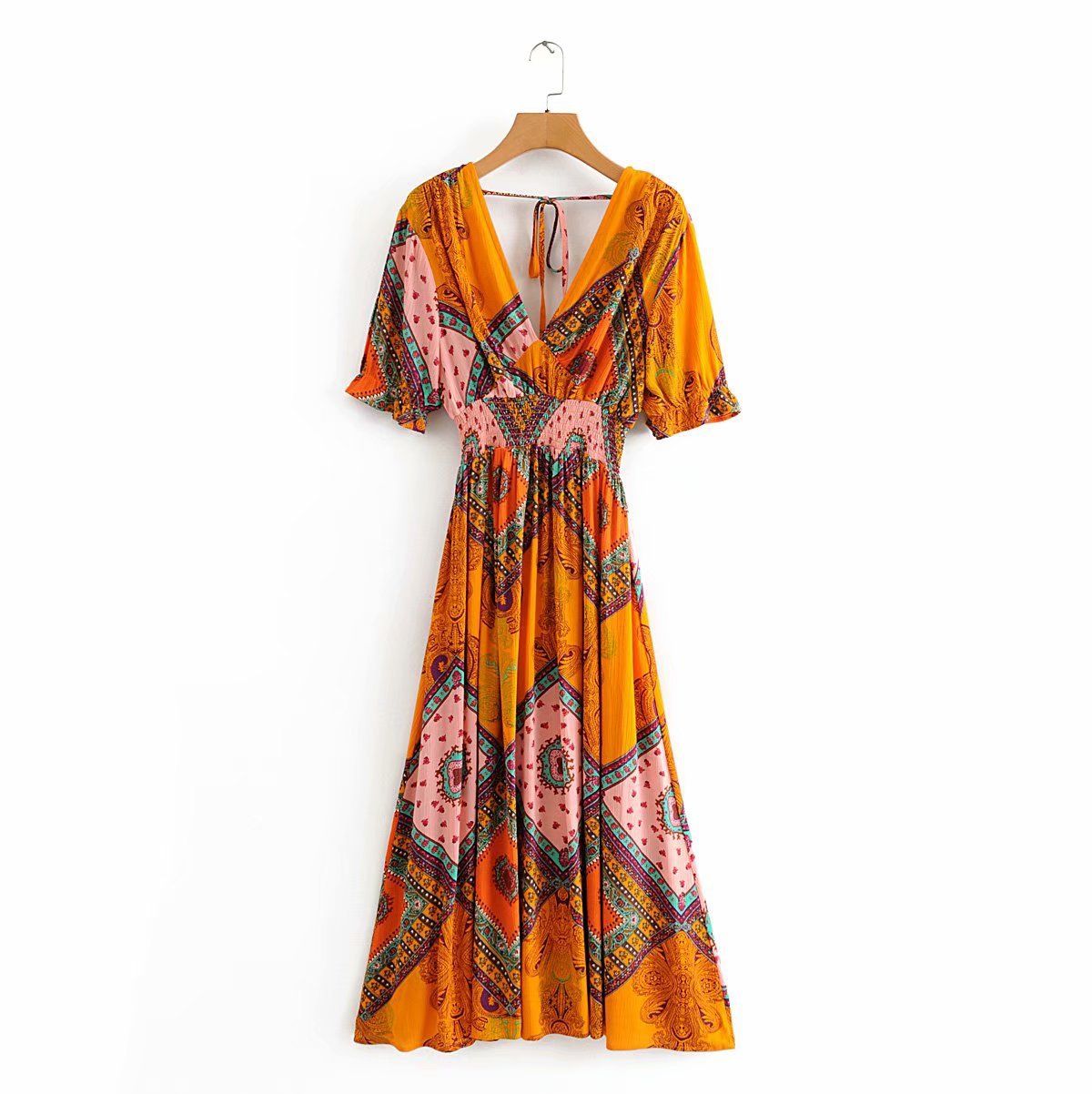 robe portefeuille longue casual
