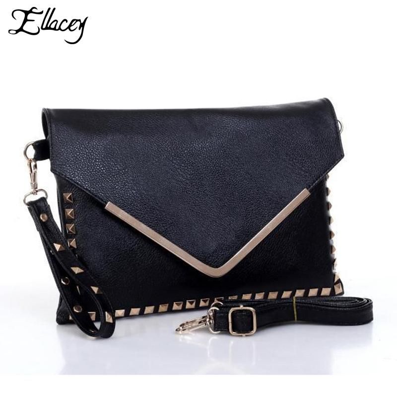 black studded clutch