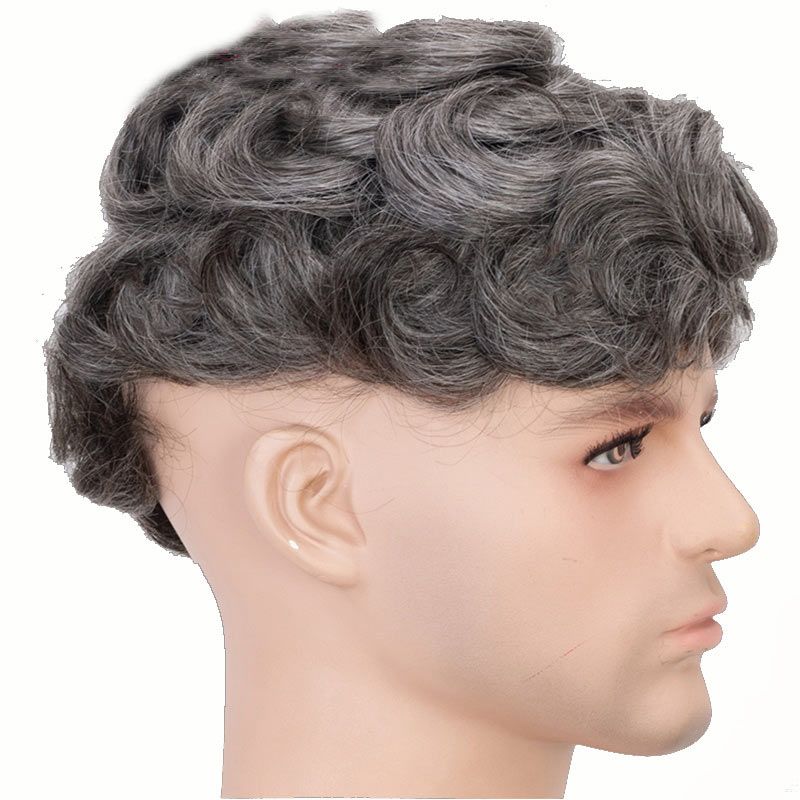 2019 Grey Men Toupee 100 Human Hair Toupee For Men Makes
