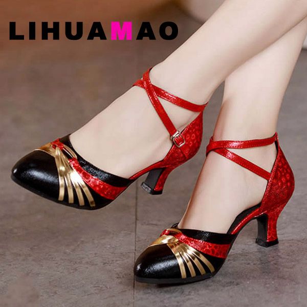 Lihuamao Women Kitten Heels Sandals Pointed Toe Ankle Strap