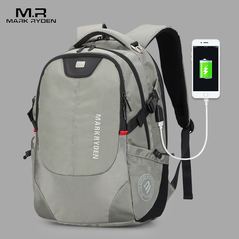 Mark Mochila para Moda multifunción con carga USB para hombres 15 pulgadas portátiles