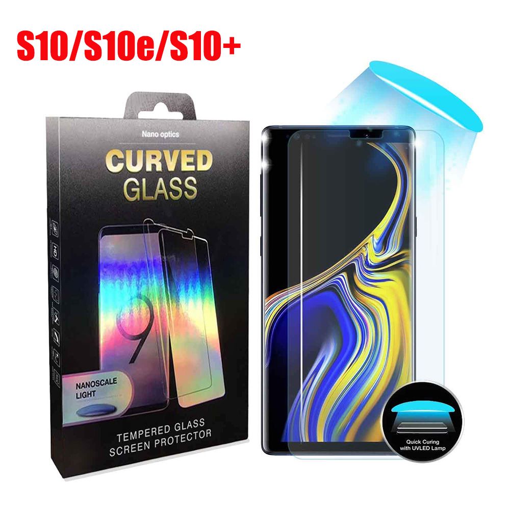 UV Tempered Glass Screen Protector 3D Full Cover Curved Glass For