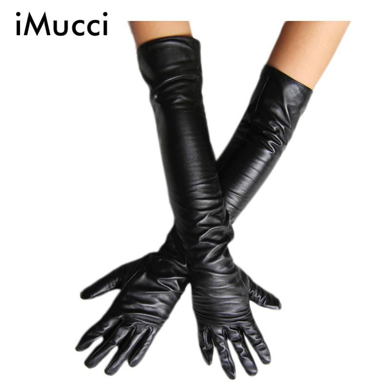 faux leather gloves