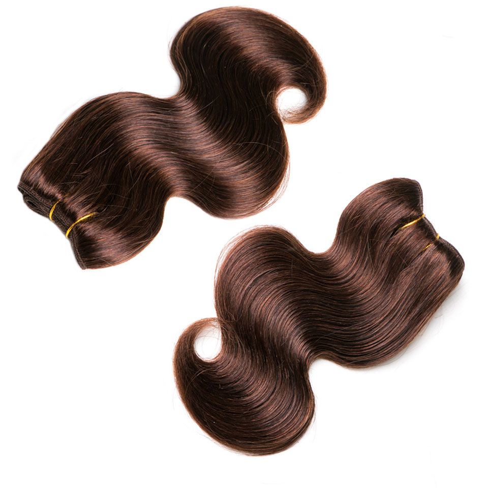 Light Brown Hair Extensions Brazilian Body Wave Bundles 200g Bob