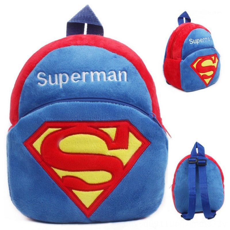 Preciosa mochilas escolares fresca Kinder Superman Mochila de dibujos animados Los niños suave juguete de felpa Preciosa mochilas escolares fresca Kinder Superman Mochila de dibujos animados Los niños suave juguete de felpa