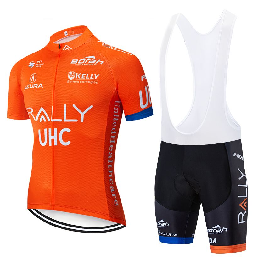 TEAM 2019 Orange UHC CYCLING JERSEY 20D Bike Shorts Set Ropa Ciclismo