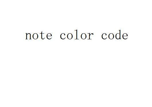 note color code