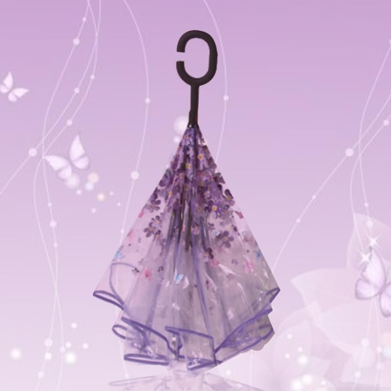 Papillon violet + fleur de cerisier