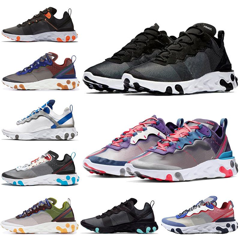 Nike React Element 55 Black Metallic Gold White - CT1590-001
