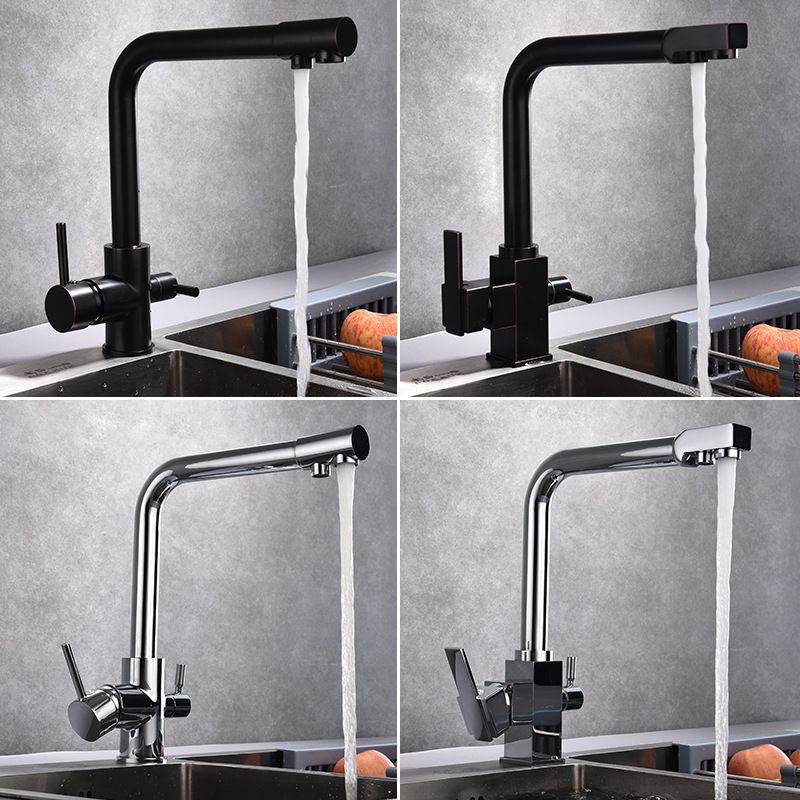 2019 Kitchen Sink Faucet Swivel Hot And Cold Rotating Dishes Wash Basin Three Use Two To Keep Drinking Water Clean Tap Matte Black From Jasm 142 12
