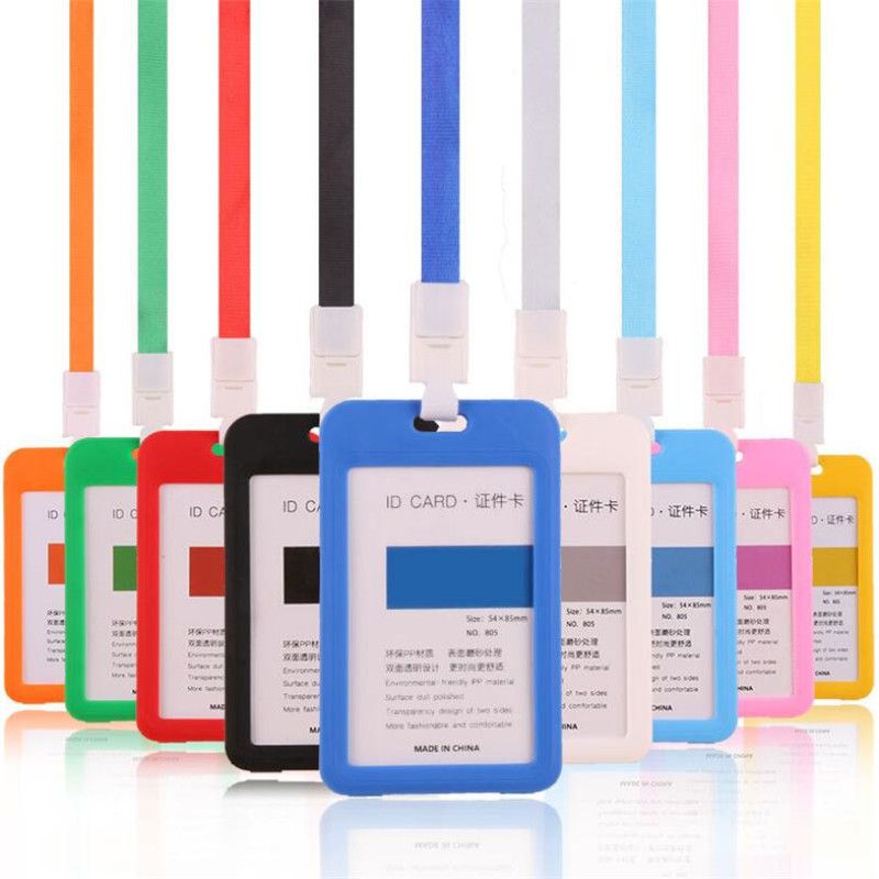 Portable Plastic Id Card Holder Name Tag Card Neck Strap Personal Work Card Offices School Identity Driver Licence Holder With Lanyard Key Ring Holder Photo Keyring From Goodhopes 0 51 Dhgate Com