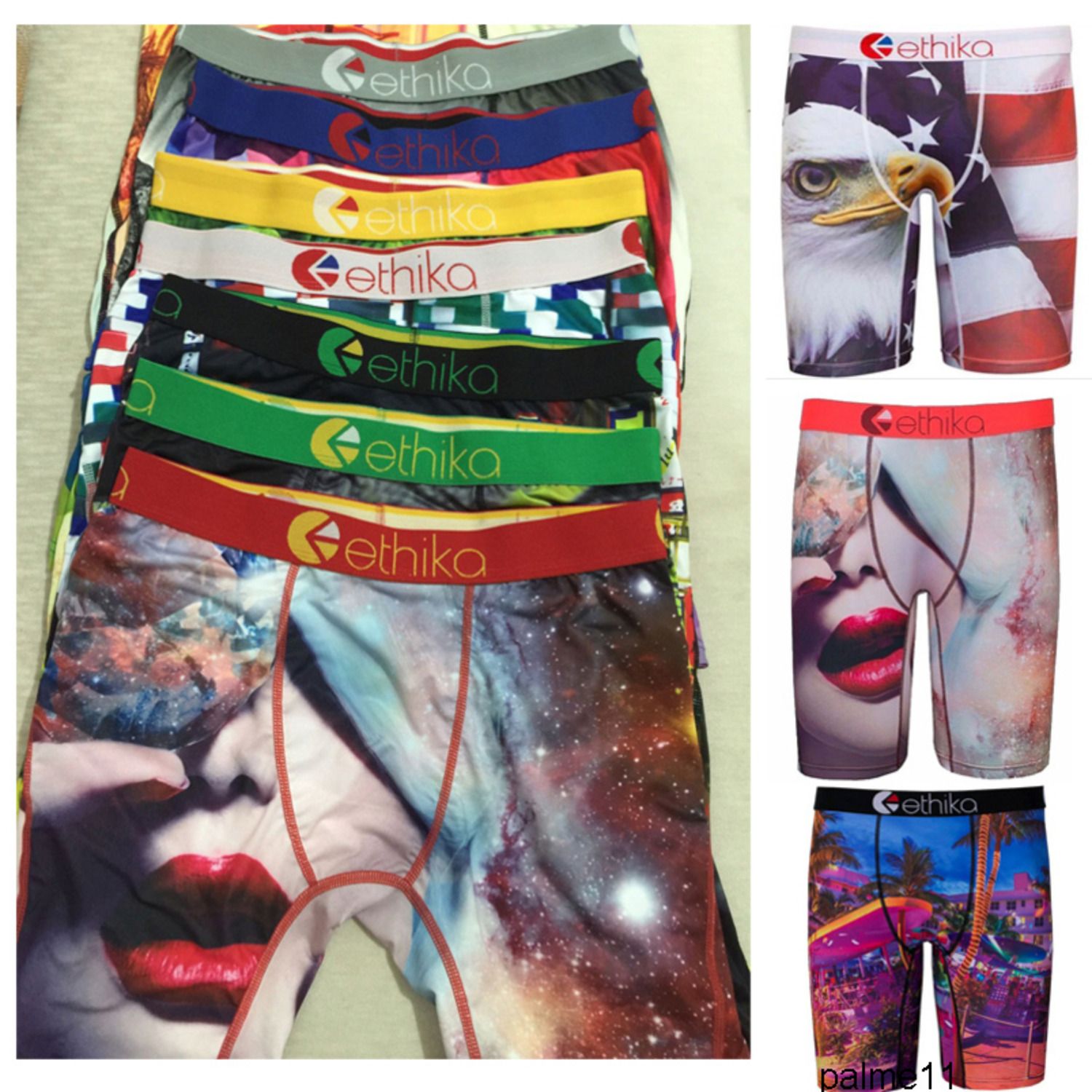 Ethika Mens Underwear Sports Hiphop Exceso de Roca Exceso Interior Skateboard Seco Venta