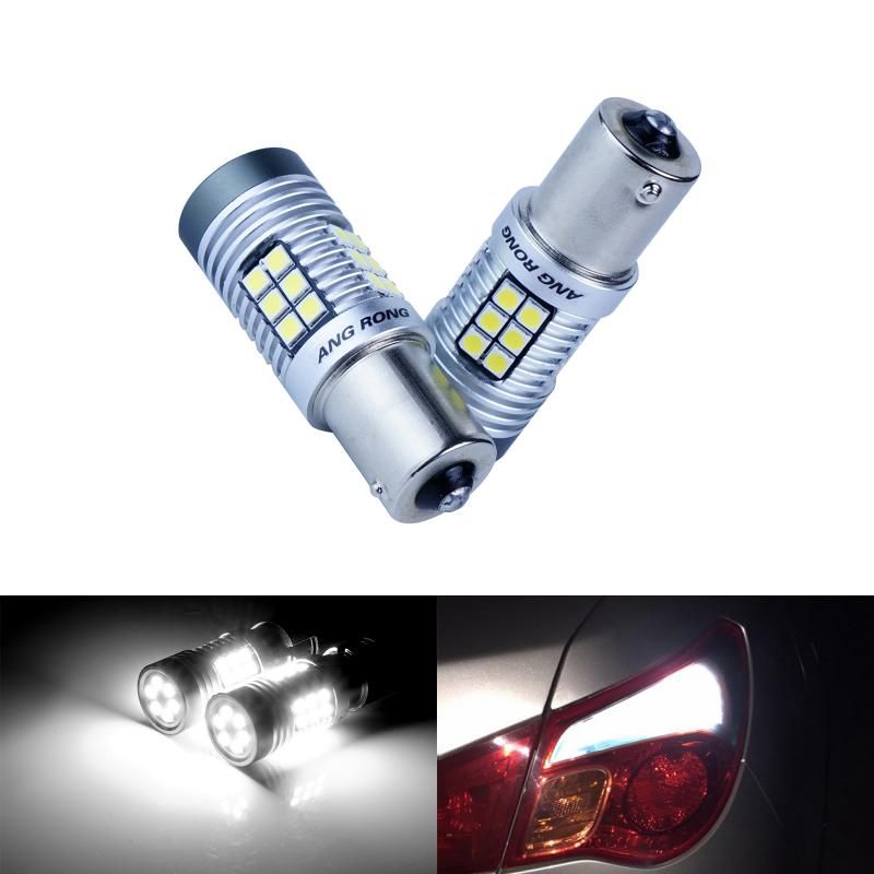 2x BA15s 1156 382 P21W Bulb 30 SMD LED 15W Tail Reverse Stop Brake Light Red New