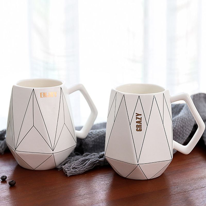 Ceramic Cup Mark Cup Milk White Black Exquisite Couples Modern Gift Designer Travel Mugs Designs On Mugs From Wudee 15 44 Dhgate Com