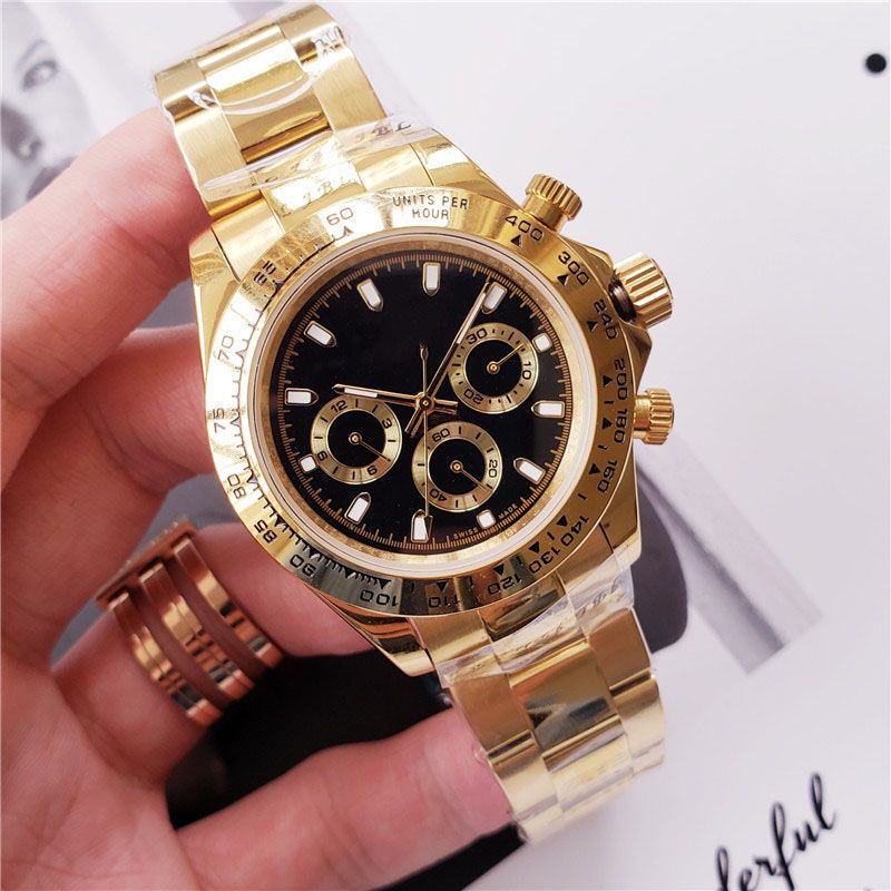 Acquistare Orologio Da Uomo Alla Moda Di Lusso In Oro Quadrante Nero In  Acciaio Inossidabile Tutto Quadrante Da Uomo Automatico Movememt Dayton  Meccanico Orologio Da Polso Da Uomo Economico | Consegna Veloce